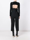 suspender cropped trousers
