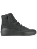 textured hi-top sneakers
