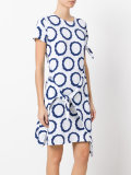 printed tie knot dress