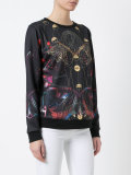 printed panel sweatshirt