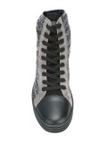 striped hi-top sneakers
