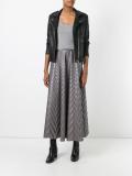 pleated herringbone skirt