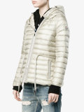 quilted hooded jacket
