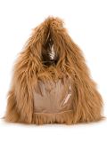 faux fur hobo tote
