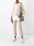 cropped straight leg trousers