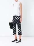 polka dot cropped trousers