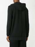 open seam zipped hoodie