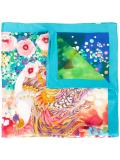 floral animal motif scarf