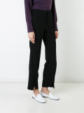 front slit straight pants 