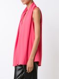 open shawl lapel top