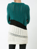 chunky knit colour block jumper