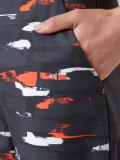 Abstract print wide leg cropped trousers