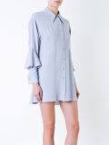 ruffled detail shirt dress