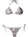 lace print bikini set