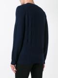 mixed waffle knit jumper
