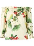 off shoulder floral tunic
