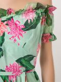 off-shoulder printed long dress