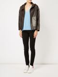 perforated hooded jacket