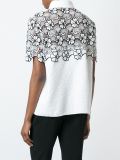 contrast lace panel shirt