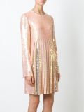 pleated sequin dress