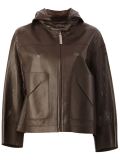 perforated hooded jacket