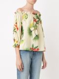 off shoulder floral tunic