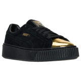 Women's Puma Suede Platform Gold Casual Shoes