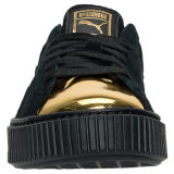 Women's Puma Suede Platform Gold Casual Shoes