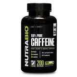 NutraBio® 100% Pure Caffeine - 200 mg