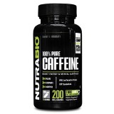 NutraBio® 100% Pure Caffeine - 200 mg