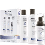 NIOXIN Hair System Kit 6 for Noticeably Thinning, Medium to Coarse, Natural and Chemically Treated Hair (3 products)