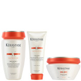 Kérastase Nutritive Bain Satin 1 250ml Nutritive Lait Vital 200ml & Masquintense Cheveux Fins (For Thin Hair) 200ml