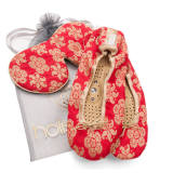 Holistic Silk Eye Mask Slipper Gift Set - Scarlet (Various Sizes)