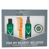 Men Rock Awakening Beard Care Kit - Beardy Beloved (Beard Shampoo, Beard Balm, Moustache Wax, Beard Comb)