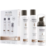 NIOXIN Hair System Kit 4 for Fine, Noticeably Thinning, Chemically Treated Hair (3 Products)