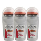 L'Oreal Paris Men Expert Full Power Deodorant Roll-On (50ml) Trio