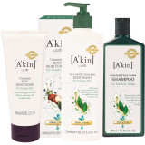 A'kin Unscented Hair and Body Trio (Worth £50.00)