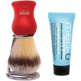 men-ü DB Premier Shave Brush with Chrome Stand - Red