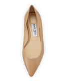 Romy Leather Ballerina Flat, Nude