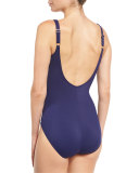 Landscape Surplice One-Piece Swimsuit