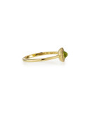 18k Lollipop Mini Peridot & Diamond Ring, Size 7