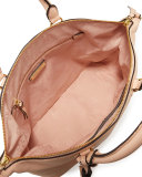 Thea Medium Slouchy Leather Satchel Bag, Sweet Melon