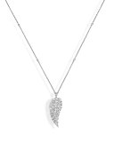 Diamond Angel Wing Pendant Necklace in 18K White Gold