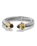 Renaissance Bracelet with Smoky Quartz, Peridot, Pink Tourmaline, and Gold