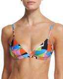 Capri Printed Triangle Swim Top