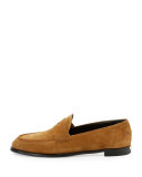 Oban Suede Penny Loafer, Caramel
