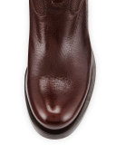 Cervo Antik Logo Riding Boot, Brown (Caffee)