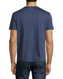 Faded Block Star Graphic T-Shirt, Blue
