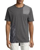 Tonal Patchwork T-Shirt, Gray