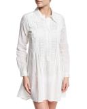 Mystic Eyelet Coverup Shirtdress, White